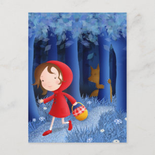 Pequeña Caperucita Roja - postal