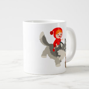 Pequeña capucha roja y la gran taza del lobo