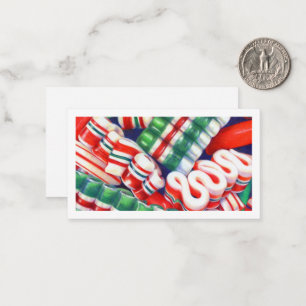 Pequeña CARAMELO EN FORMA DE LAZO 3.5x2 Tarjeta Plana