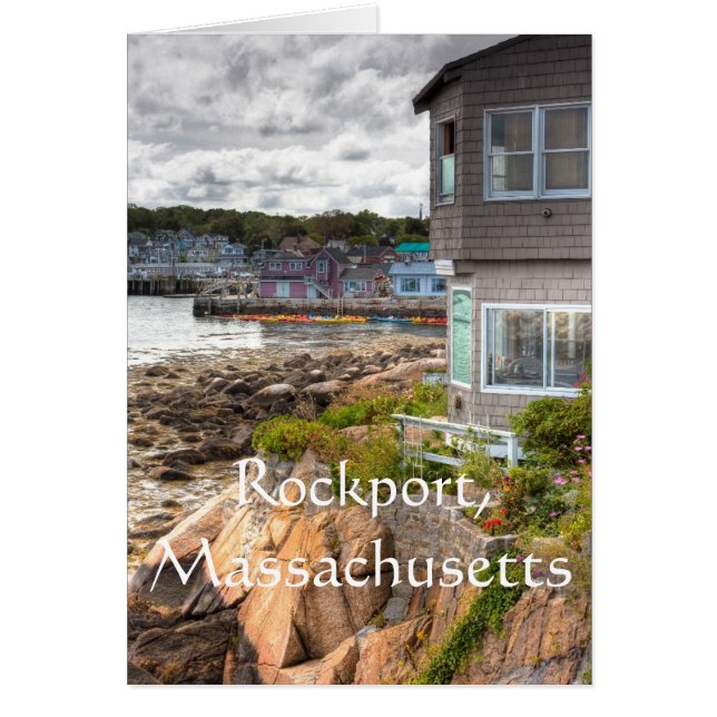 Pequeña casa de playa de bonito. Rockport, Massach (Frente)