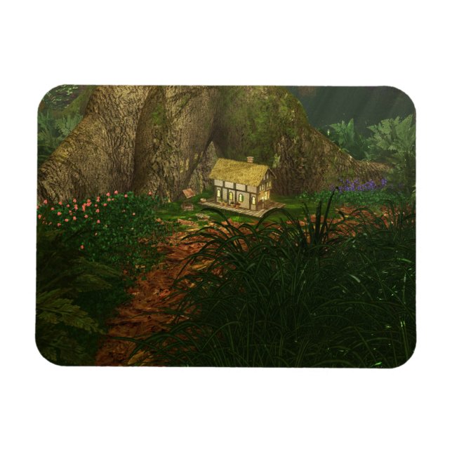 Pequeña casa en el imán flexible de Big Woods (Horizontal)