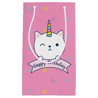 Pequeña Caticorn | Bolsa de regalo | Rosa