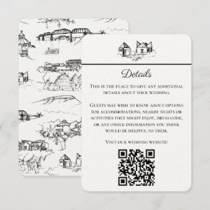 Pequeña Chattanooga Toile Tarjeta de gabinete en blanco y