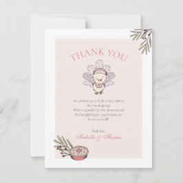 Pequeña Chica de Turquía cae Tarjeta de agradecimi