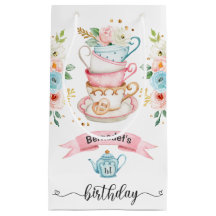Chica Fiesta de té Cumpleaños Bolsa de regalo pequ