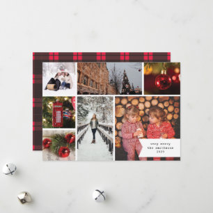 Pequeña cinta multi foto Navidad Cuadro Rojo