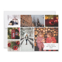 Pequeña cinta multi foto Navidad Cuadro Rojo