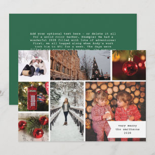 Pequeña cinta multi foto verde Navidad