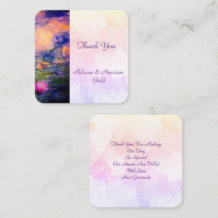 Pequeña Claude Monet Water Lilies Boda Gracias Tarjeta