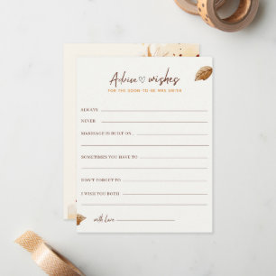 Pequeña Coffee Bridal Shower Tarjeta de gabinete