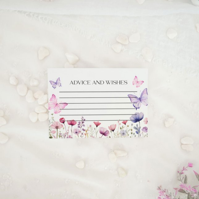 Pequeña Consejos y deseos Floral de mariposa en tarjeta (Subido por el creador)