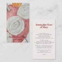 Corazón Inmaculado de María Tarjeta Santa - Fatima