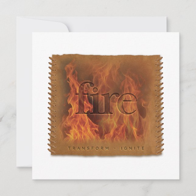 Pequeña Cuatro Elementos - FUEGO - Tarjeta Personalizada (Anverso)