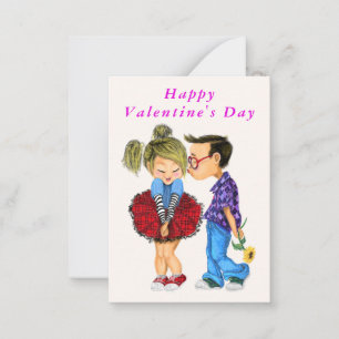Pequeña Cuidada Pareja Romántica Tu Tarjeta De Amo