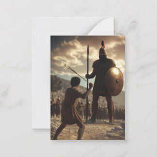 Pequeña David vs Goliat: Tarjeta (en blanco dentro)