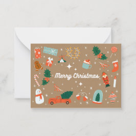 Pequeña Deseos Más Calurosos Una Tarjeta De Navidades Que 