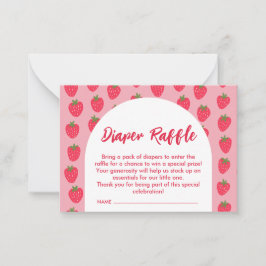 Pequeña Diaper Raffle Berry Sweet Baby Cute Tarjeta de not