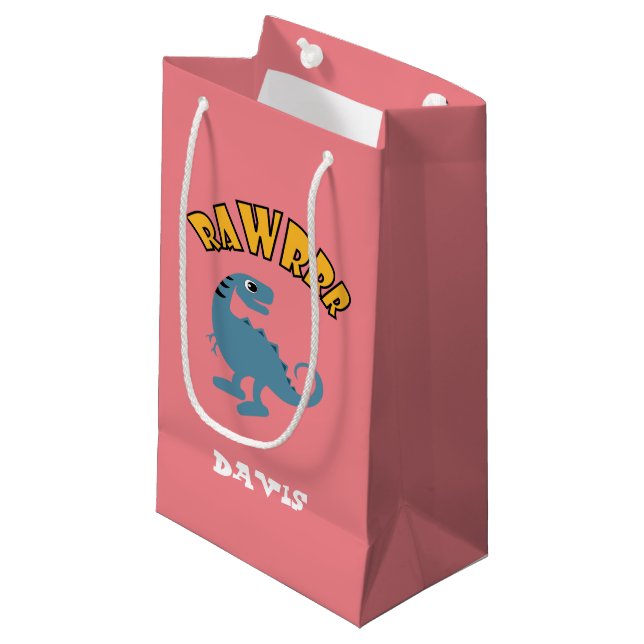 Pequeña Diseño de dinosaurios para bebés - Bolsa de regalo (Angulo Anverso)