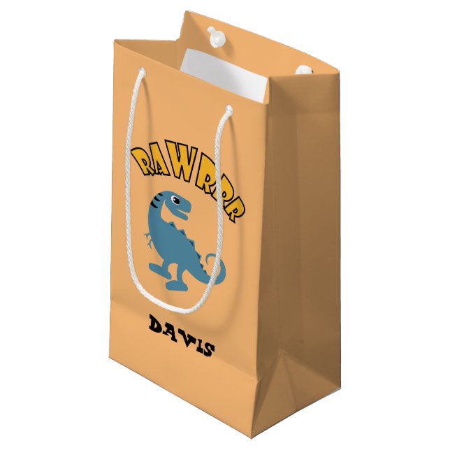 Pequeña Diseño de dinosaurios para bebés - Bolsa de regalo (Angulo Anverso)