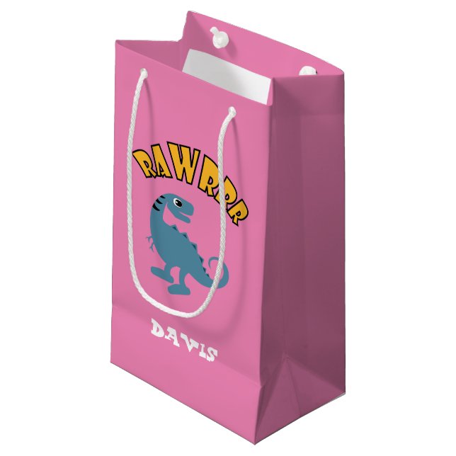 Pequeña Diseño de dinosaurios para bebés - Bolsa de regalo (Angulo Anverso)