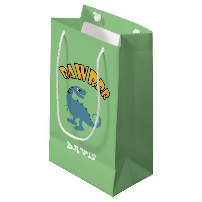 Pequeña Diseño de dinosaurios para bebés - Bolsa de regalo (Angulo Anverso)