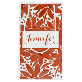 Pequeña Diseño floral personalizado en bolsa de regalo de 