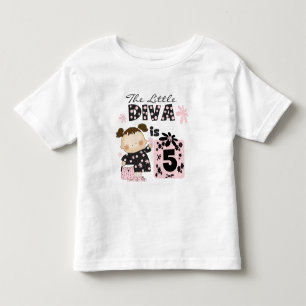Pequeña Diva 5 camisetas de cumpleaños y regalos