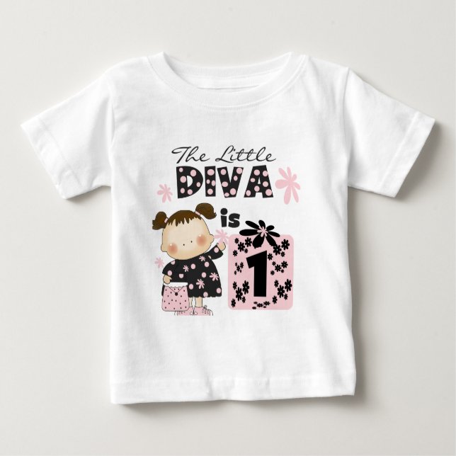 Pequeña diva camisetas de cumpleaños y regalos (Anverso)