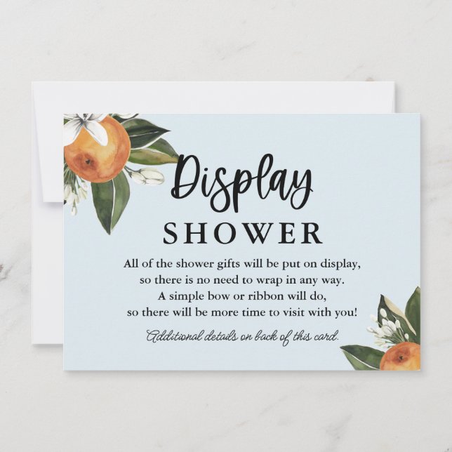 Pequeña Ducha De Pantalla Cutie Y Tarjeta Para Beb (Reverso)