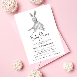 Pequeña ducha moderna en blanco y negro Invitación