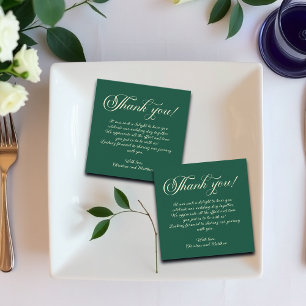 Pequeña Elegante caligrafía Boda Verde azulado tarjeta de
