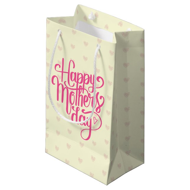 Pequeña Elegante Día Feliz de la Madre | Bolsa de regalo (Angulo Anverso)