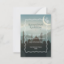 Elegante Ramadan Kareem Tarjeta Islámica Personali