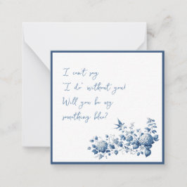 Pequeña Elegante Serás Mi Tarjeta Boda Azul