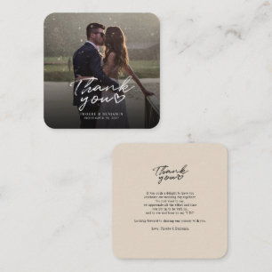 Pequeña Elegante Tarjeta de Agradecimiento con Letra a Man