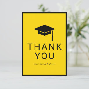 Pequeña Elegante Tarjeta de agradecimiento de graduación p