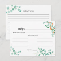 Elegante Tarjeta de Boda Eucalyptus Green Peach