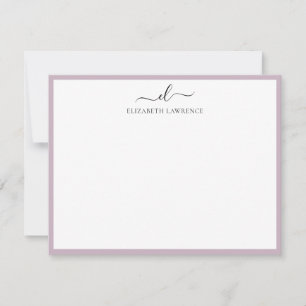 Pequeña Elegante tarjeta de escritura manuscrita monograma