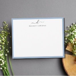 Pequeña Elegante tarjeta de escritura manuscrita monograma