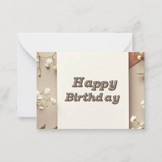 Pequeña Elegante tarjeta de felicitación por cumpleaños