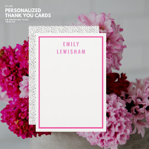 Pequeña Elegante tarjeta de Personalizado púrpura rosa con