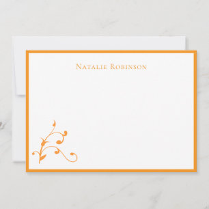 Pequeña Elegante Tarjeta Personalizada Floral Abstracta Na
