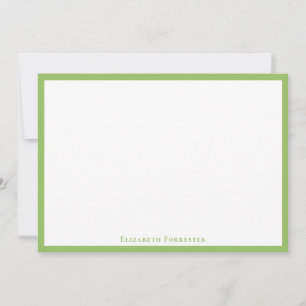 Pequeña Elegante tarjeta plana de borde verde oliva