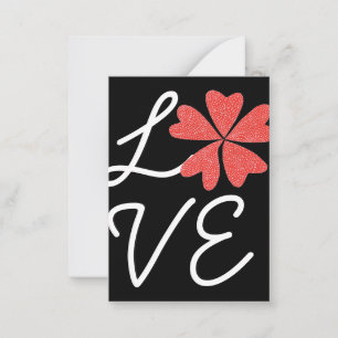 Pequeña Elegante y diminuta tarjeta de San Valentín