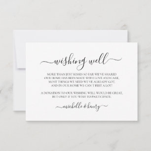 Pequeña Elegante y simple tarjeta de pozo de deseo Minimal