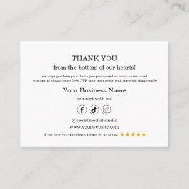 Pequeña Empresa Gracias Por Porcentaje De Tarjeta 