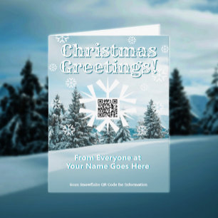 Pequeña empresa Navidad tarjeta Snowflake Código Q
