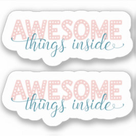 Pequeña Empresa Típica Rosa Gracias Pegatina