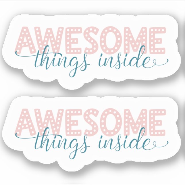 Pequeña Empresa Típica Rosa Gracias Pegatina (Anverso)