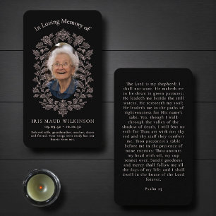 Pequeña en memoria amorosa tarjeta de oración simple moder